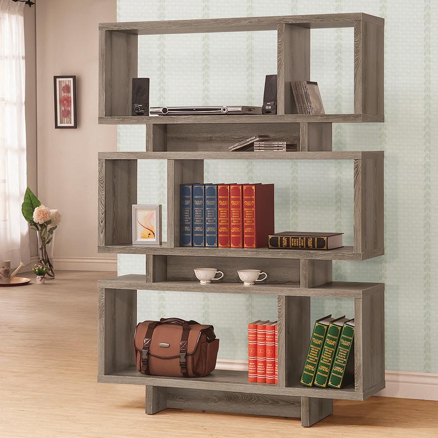 Coaster Bookcases 800279 Corner Bookshelf in Dark Finish A1